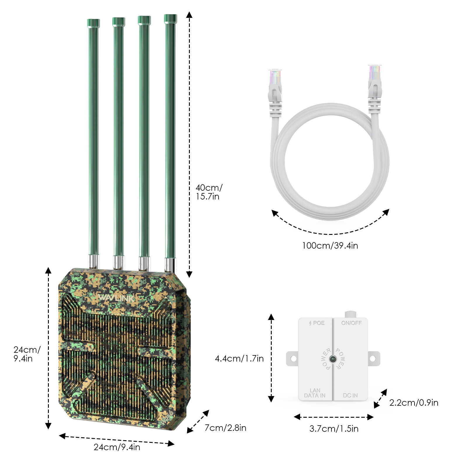 WAVLINK WiFi 6 Extender Outdoor Router AX3000 5G Dual Band Long Range up to 300m