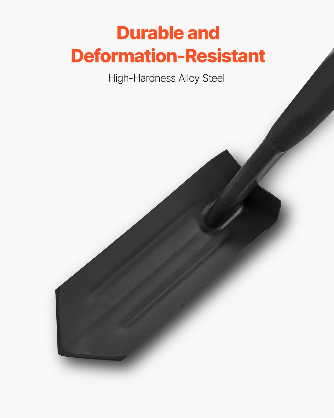 VEVOR Trench Shovel 4 in Trenching Shovel Fiberglass Handle for Digging 56 in