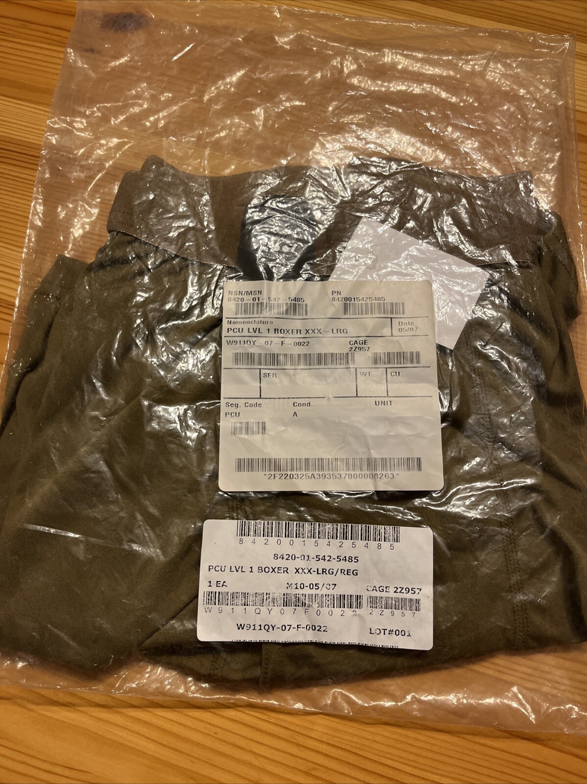 US Military Men's SEKRI PCU LEVEL L1 Boxer Briefs Shorts Underwear 3XL Large/REG