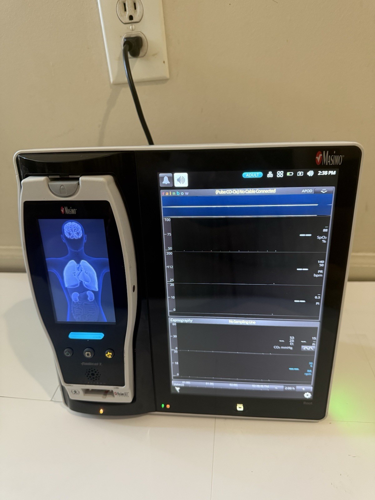 Masimo Root RDS7A Patient Monitor with Radical-7 and ISA CO2 Module