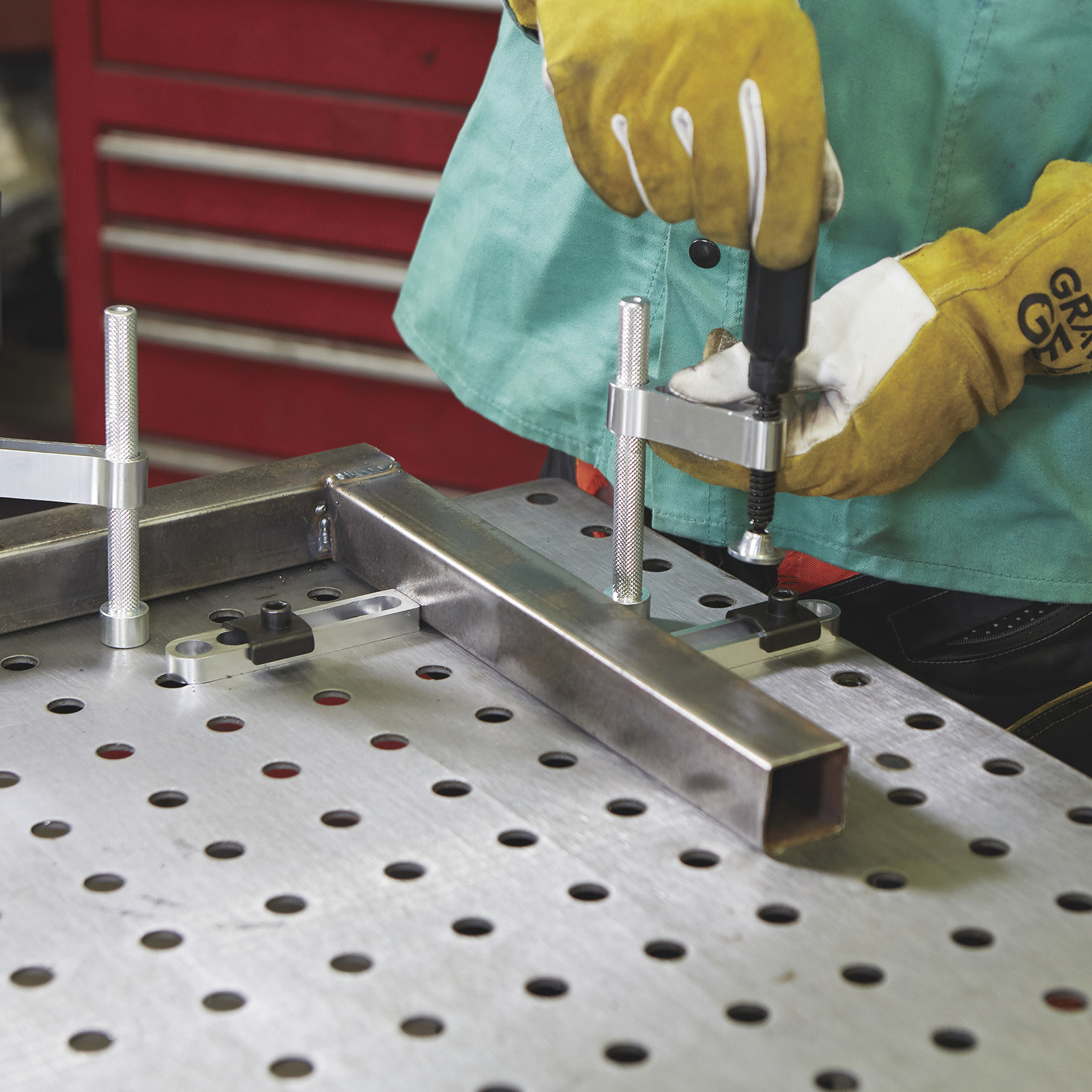 Klutch Steel Welding Table with Tool Kit, 36in.L x 24in.W x 33-1/4in.H