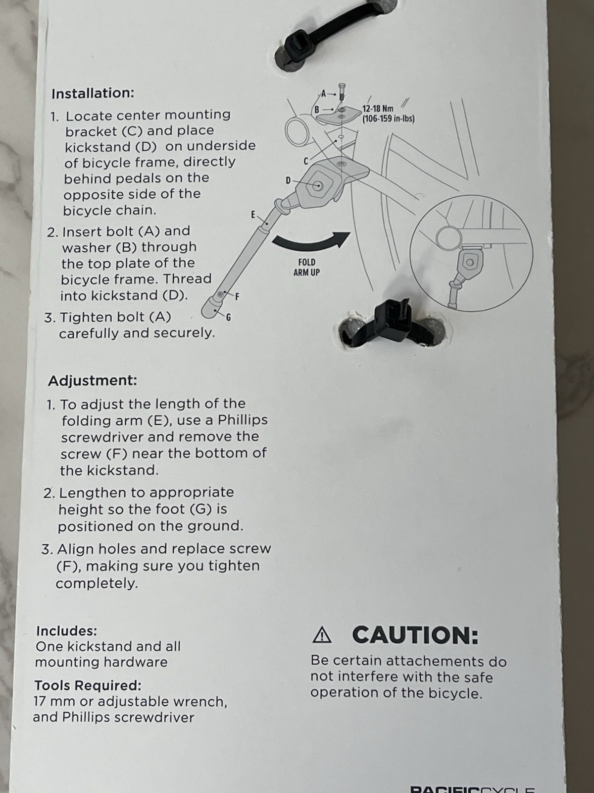 Schwinn Bicycle Kickstand for Bikes w/ 16" - 24" Wheels New on Card