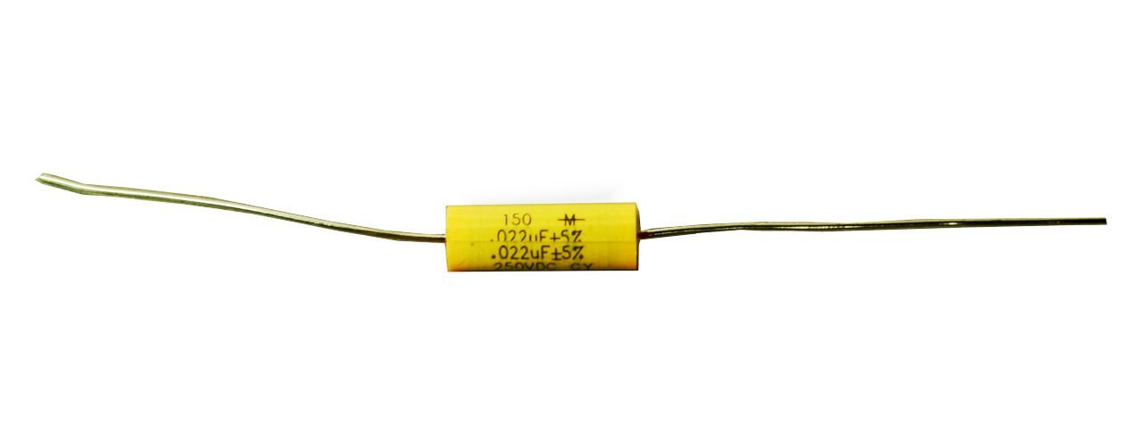 Mallory Mustard Capacitor .022uf 5% 250v Type 150 Axial Leaded Metallized Poly