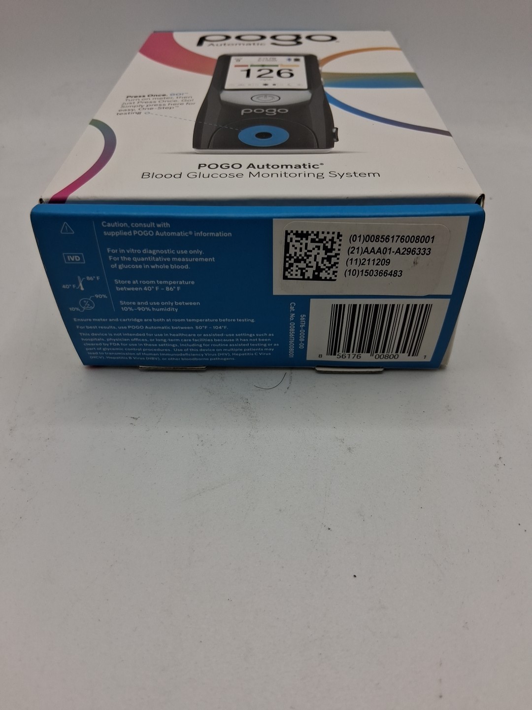 Pogo Automatic Blood Glucose Monitoring System Bluetooth Brad New & Seal