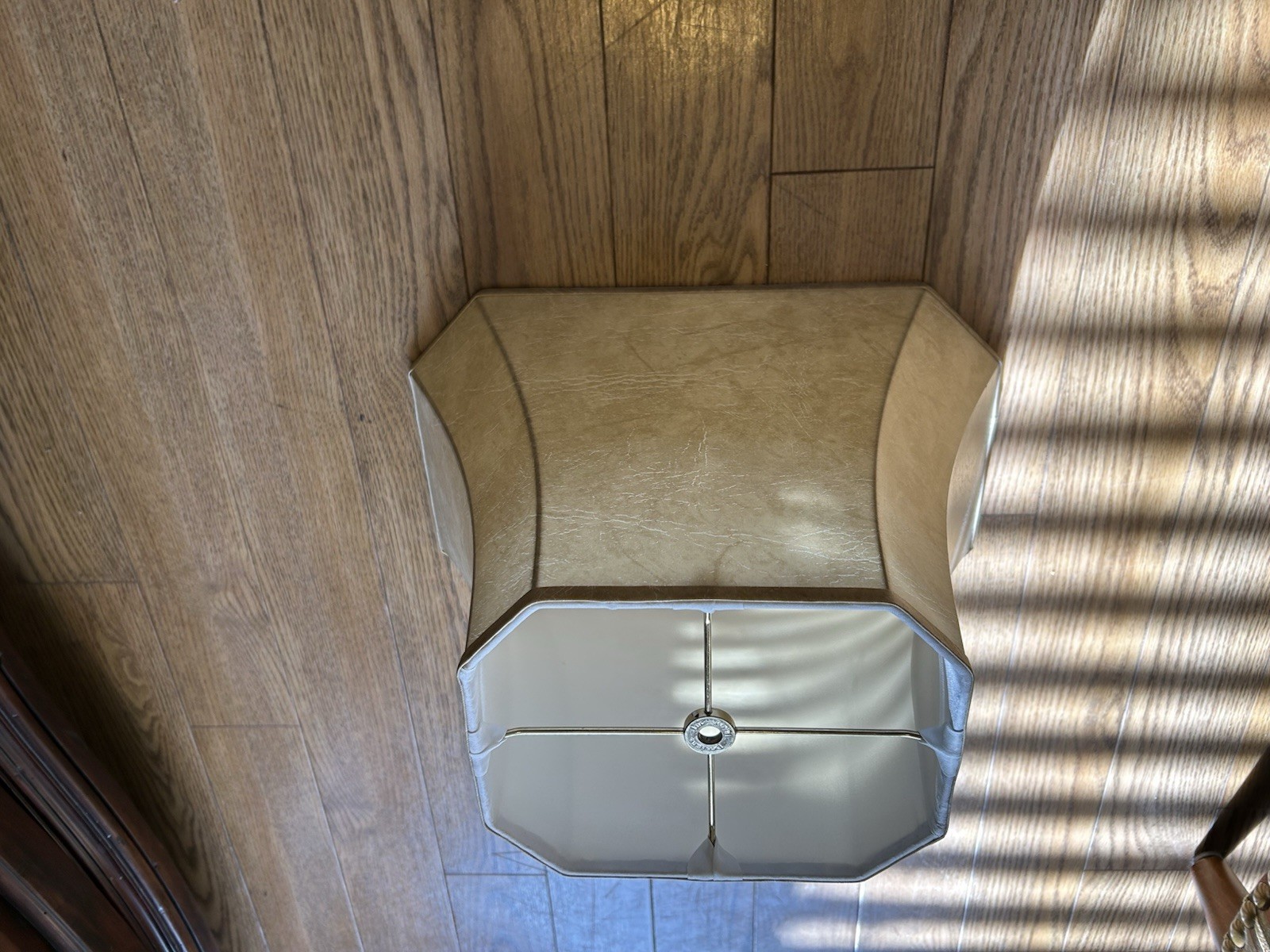 ROYAL DESIGN Inc Octagonal Mouton FAUX LEATHER Lamp Shade~16" base~12.5" tall