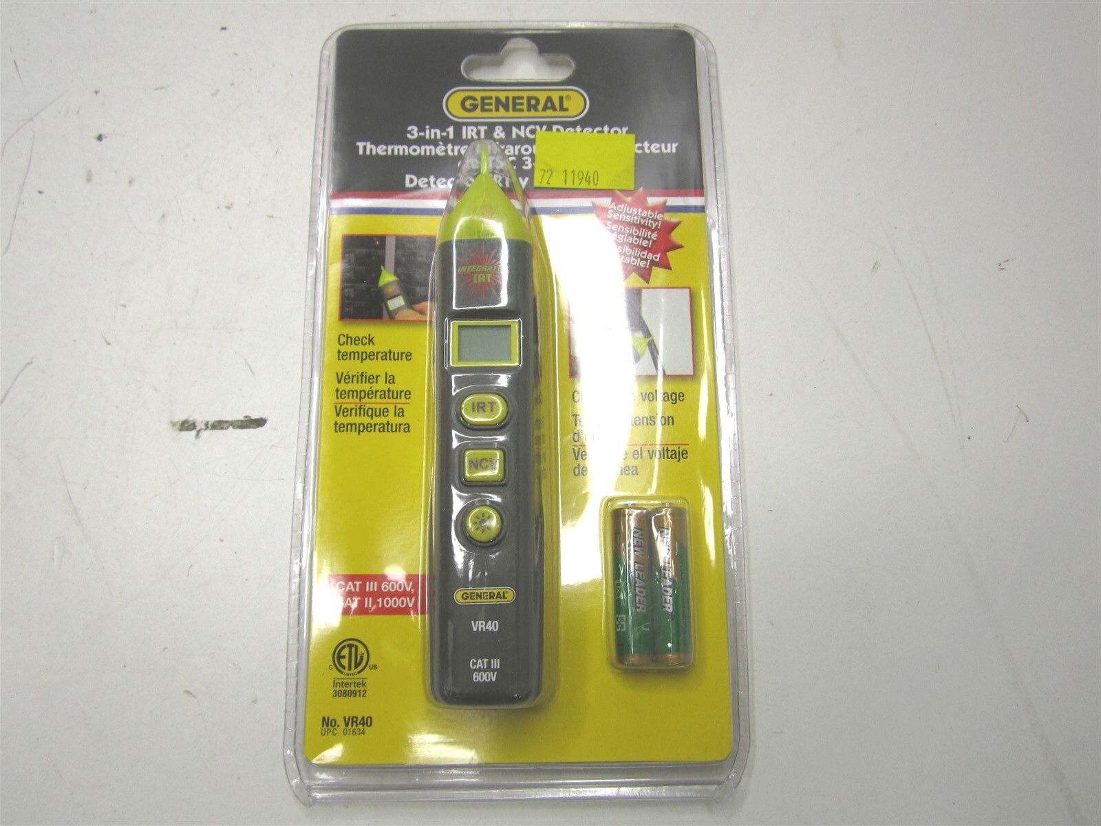 General Tools VR40 Non-Contact Voltage Detector with Adjustable Sensitivity