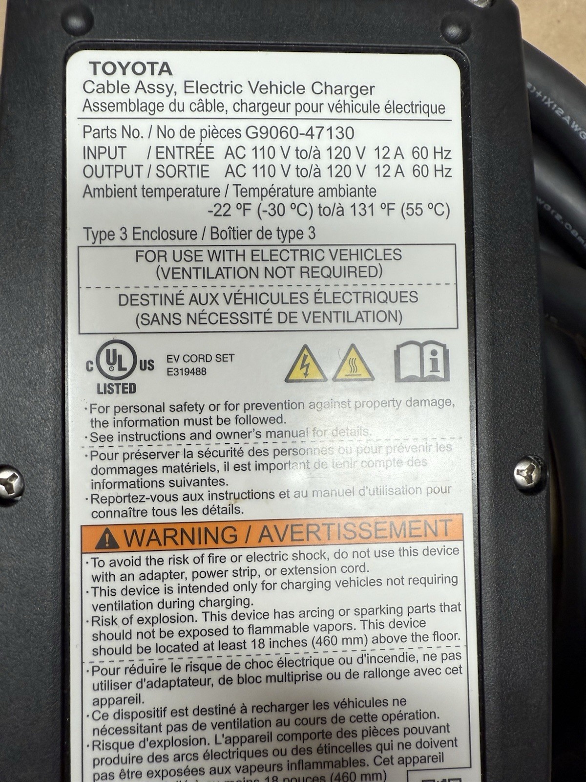 Toyota/Lexus Prius Plug-In Rav4 Mirai Prime Scion Charger Hybrid EV OEM