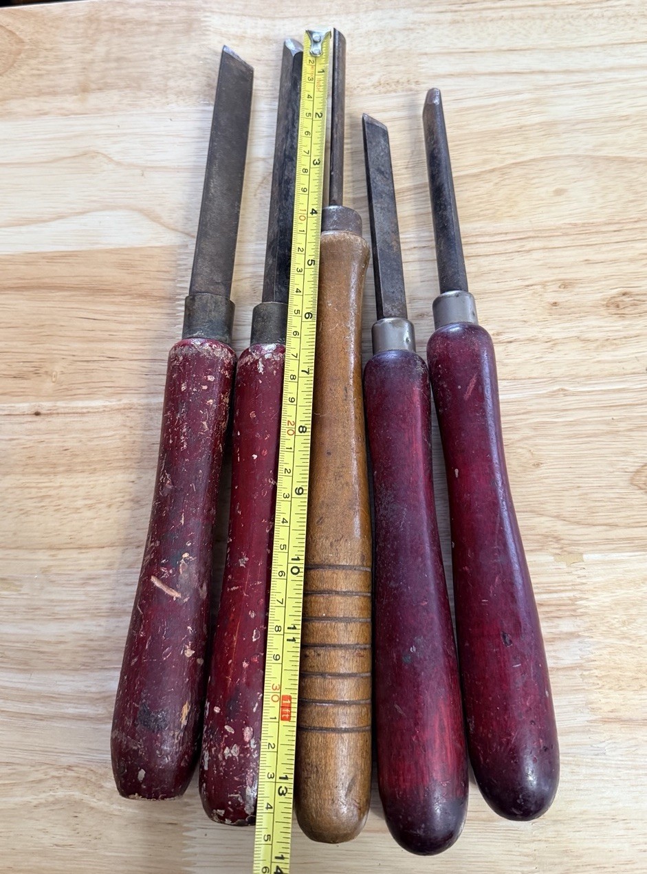 Vintage Craftsman 5pc Carbide Tipped Carving Chisels Set