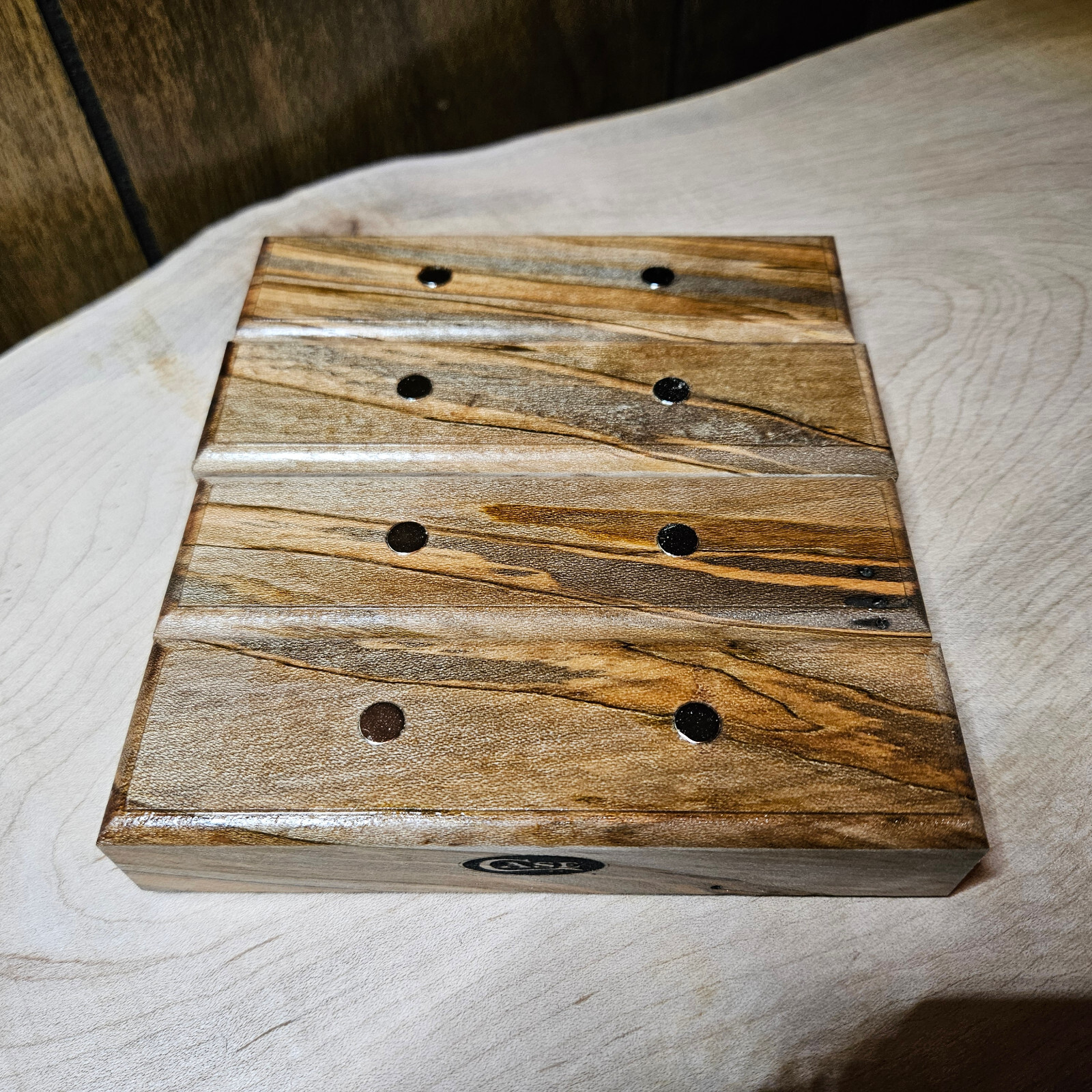 Case Knives Display Stand - Ambrosia Maple