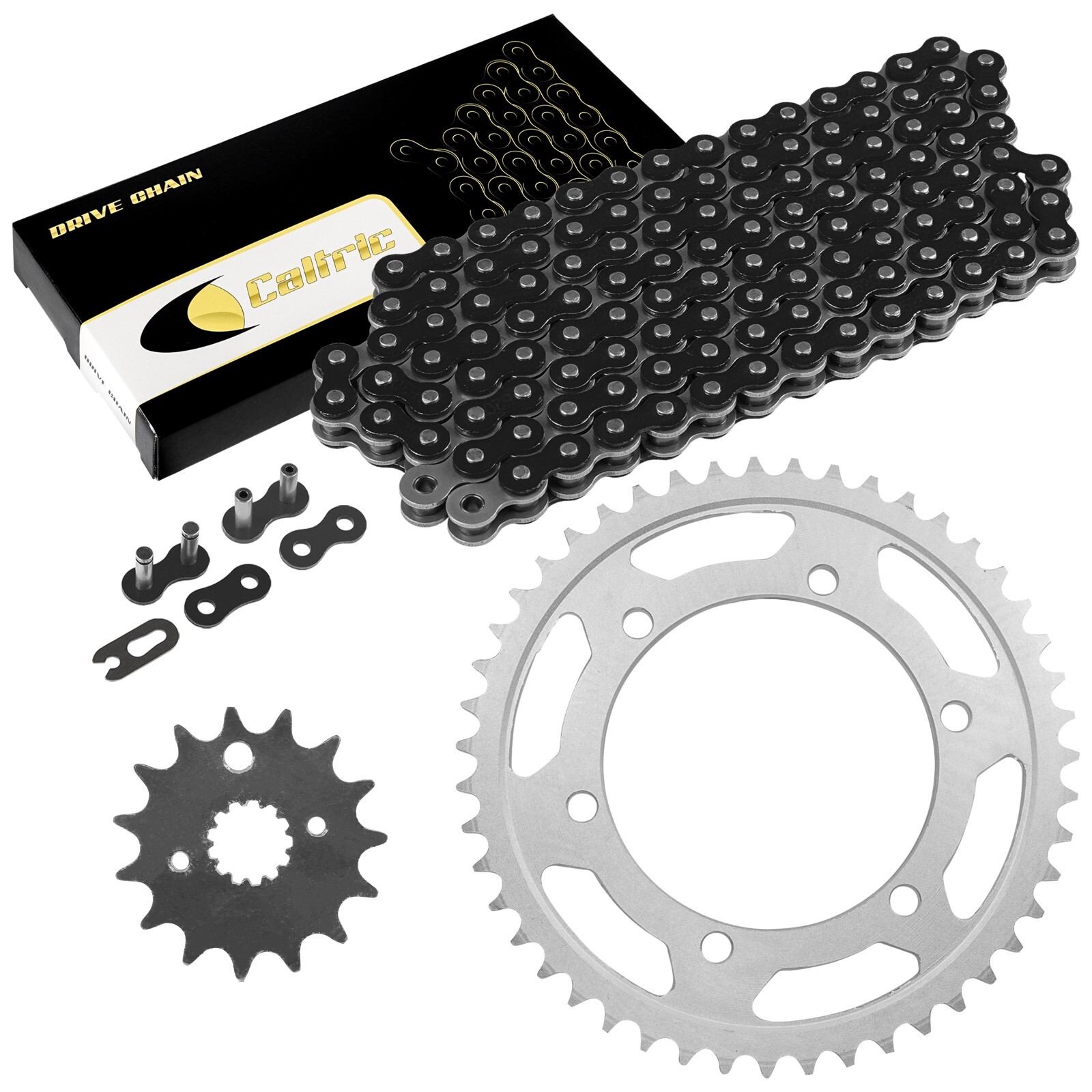 Black Drive Chain And Sprocket Kit for Yamaha YZF600R 1995-2007 530-Chain Type