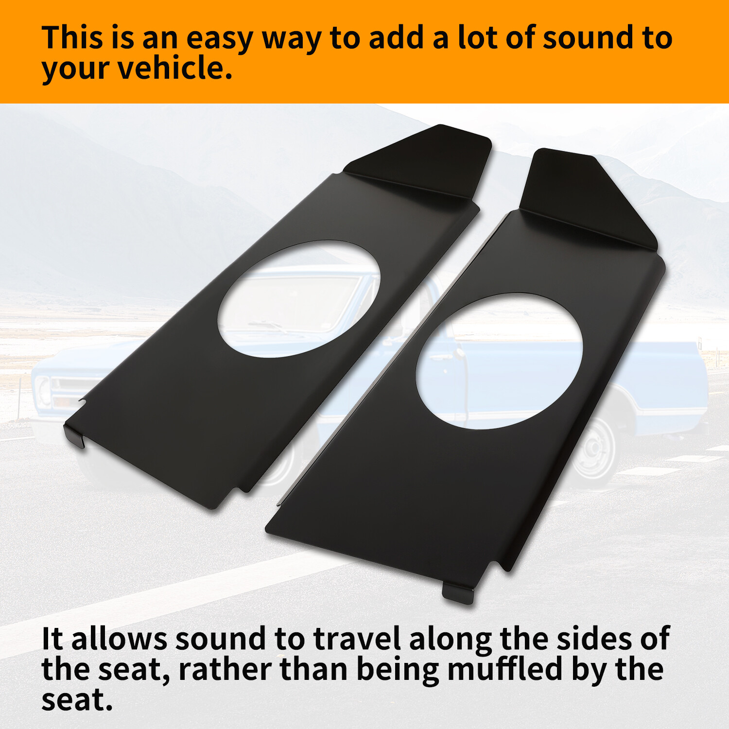 Behind Seat Speaker Brackets For Chevy C10 1967-1972 Square body 6×9 Speakers