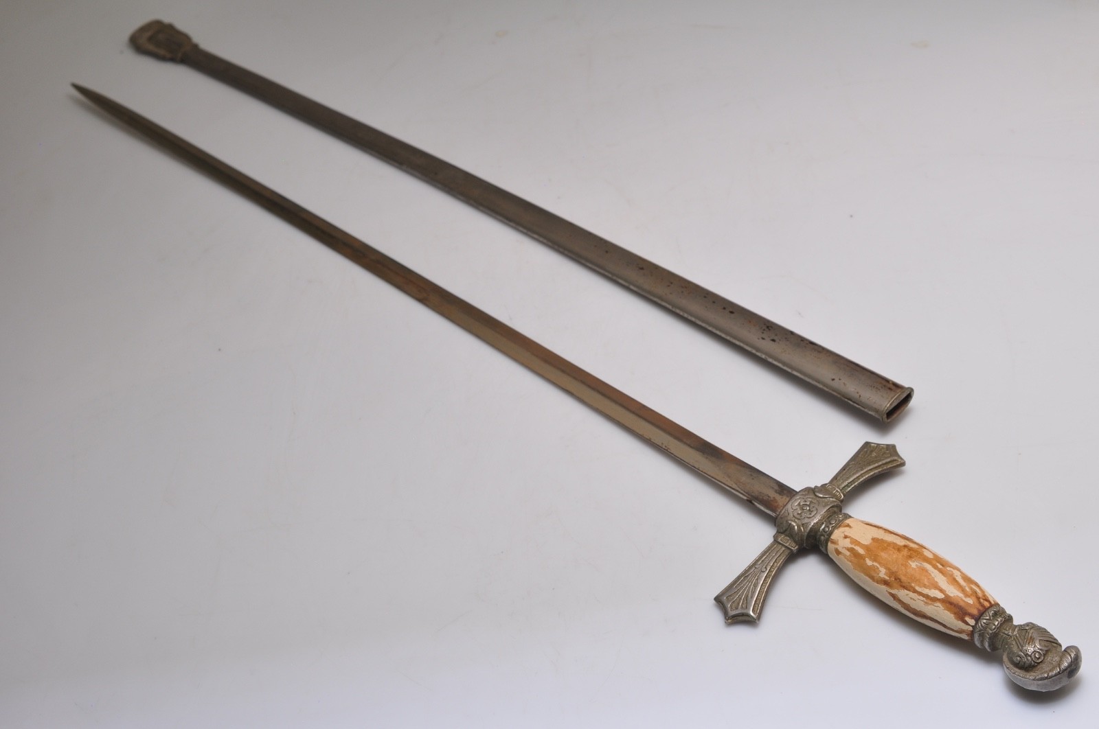 Vintage Masonic Sword with Wood Handle 35.5-Inch Used