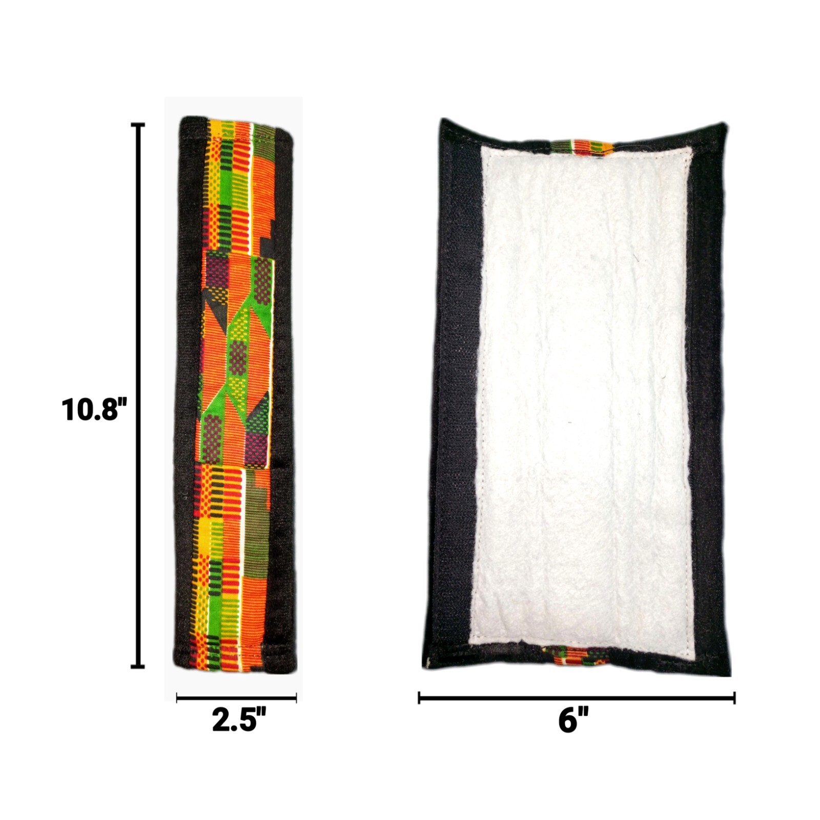 2PCS Car Seat Belt Pad, Auto Kente Print Safety Seat Belt Shoulder Pads Strap