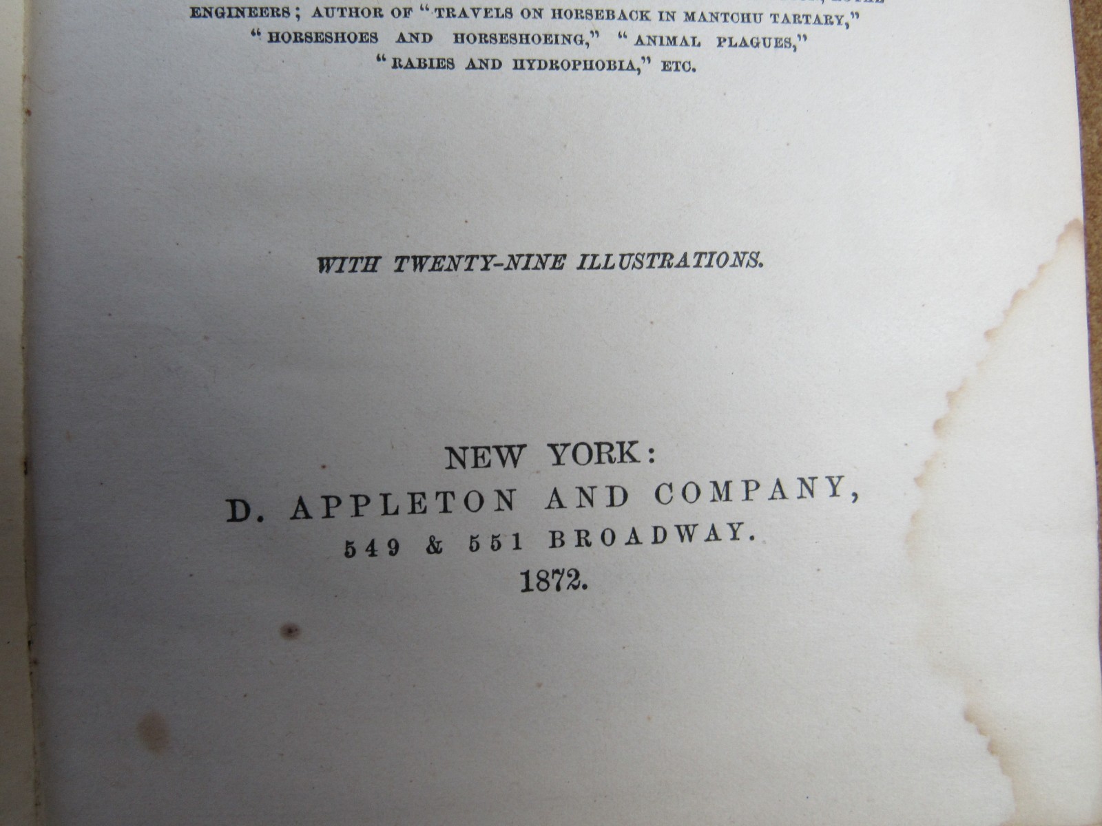 1872 Indian Wars Horseshoeing Farrier Book Custer Cavalry Era