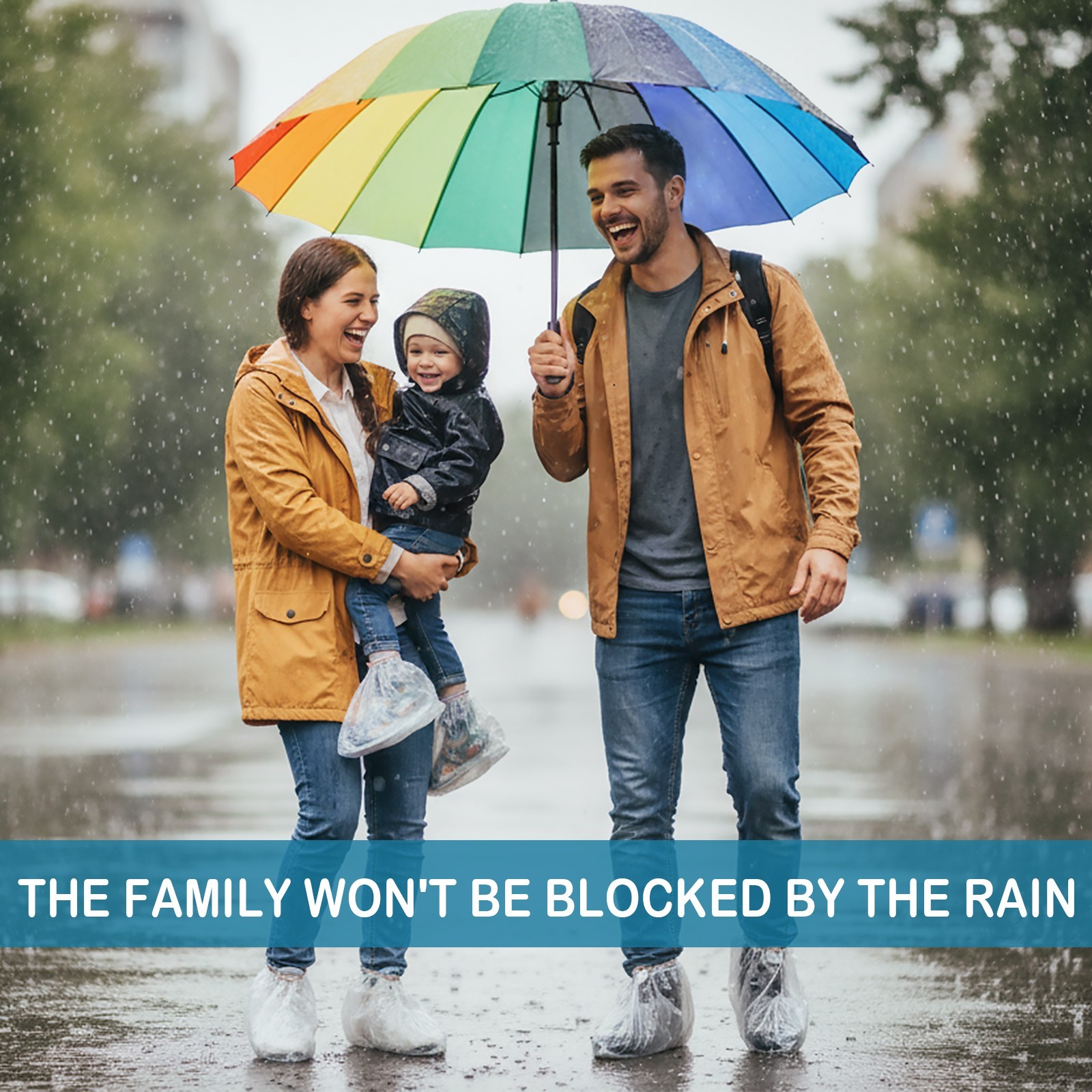 10 Pair Disposable Waterproof Shoe Covers Non-Slip Rain Booties Men Women Clear