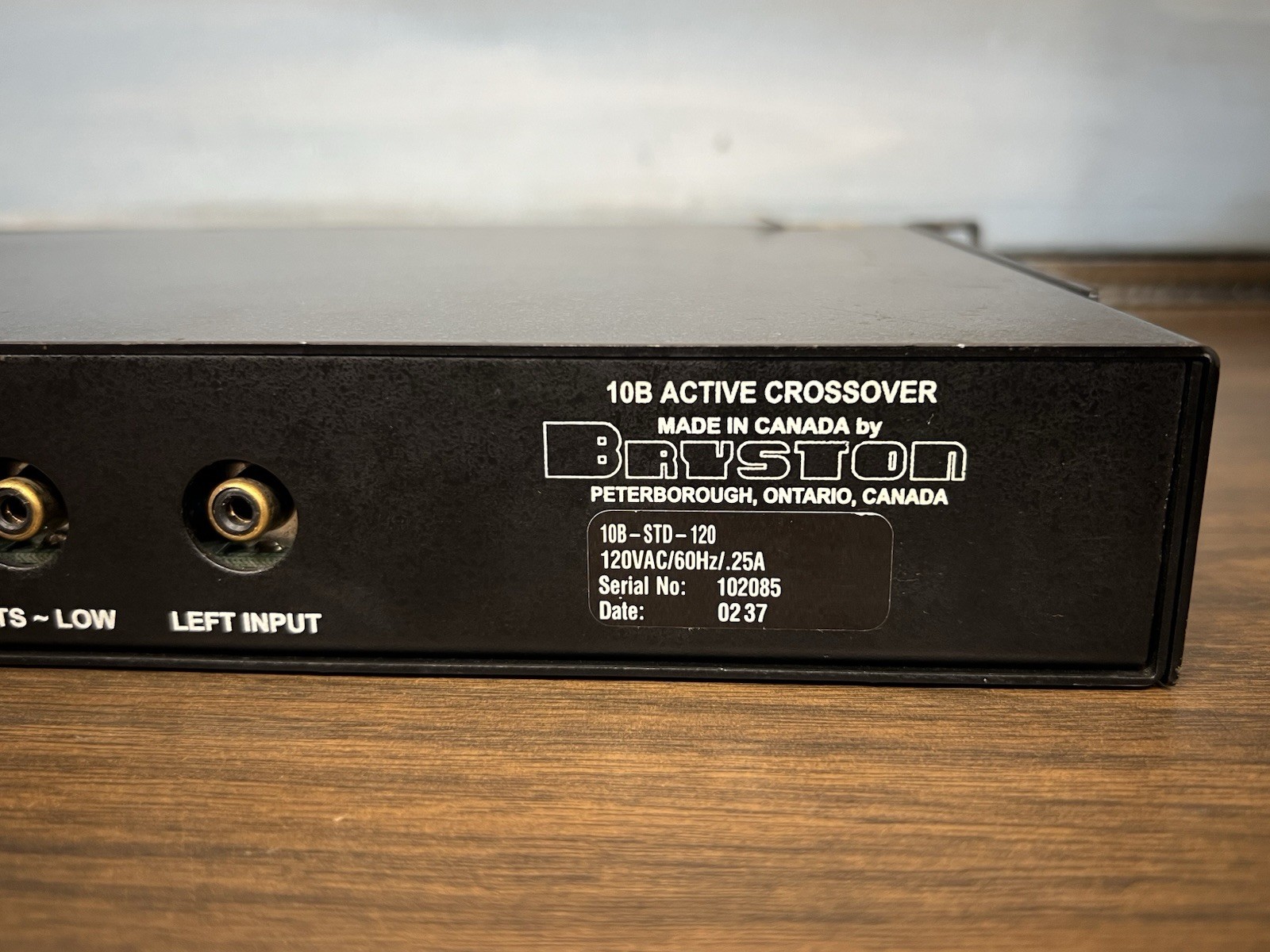 Bryston 10B-STD Electronic Crossover - Working !