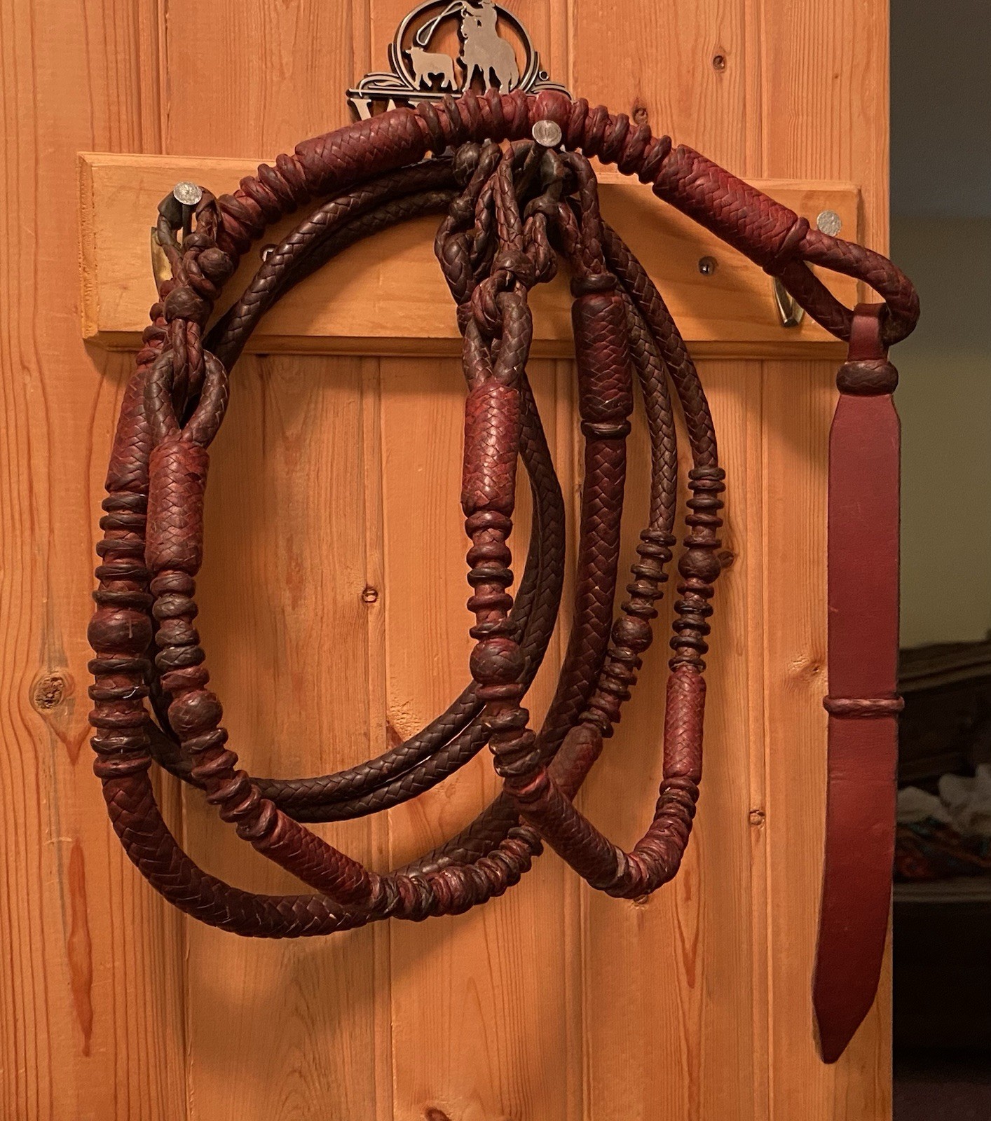 Vintage Handmade Western Romel - Romal Braided Reins California Style Kangaroo?