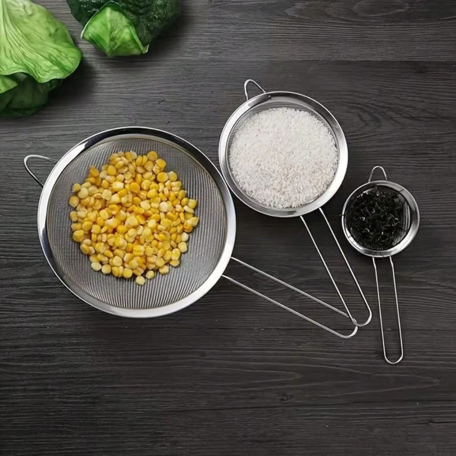 1pc Mini Stainless Steel Strainers Fine Mesh Shifter With Handles Filtering tool