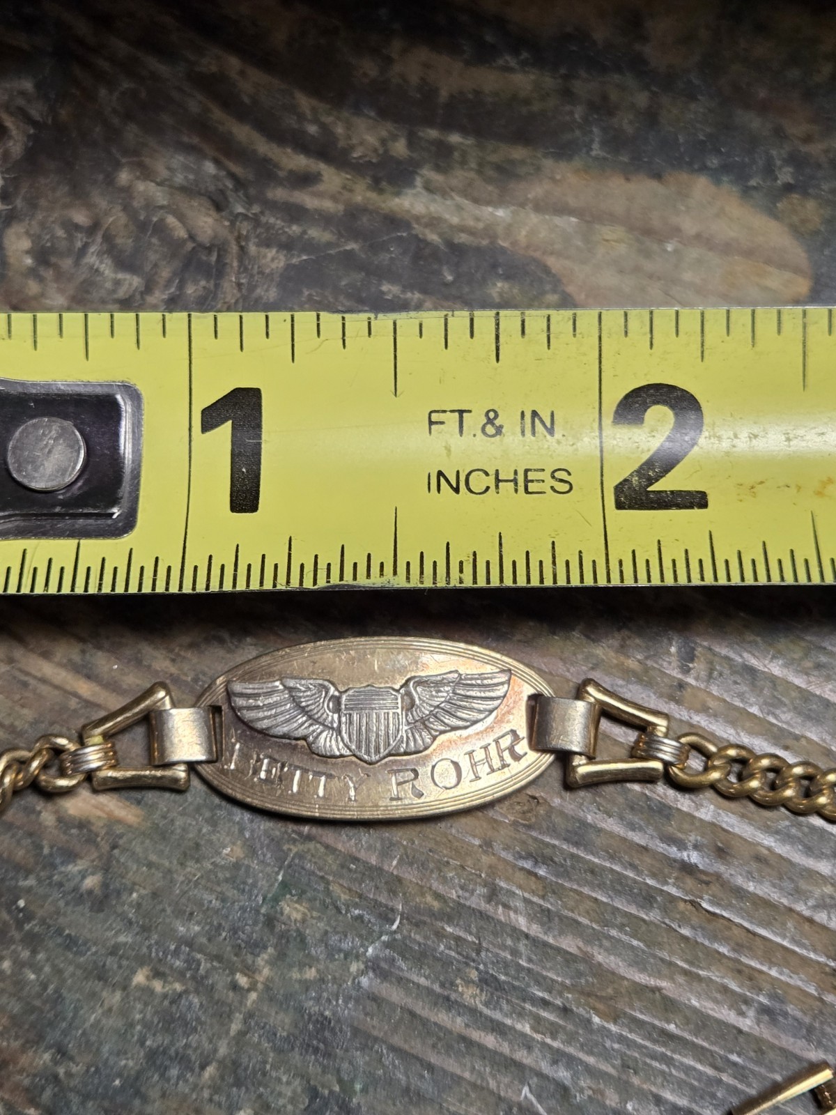 Vintage rare 1942 Sterling Silver WWII US Sweetheart Military Wings Bracelet