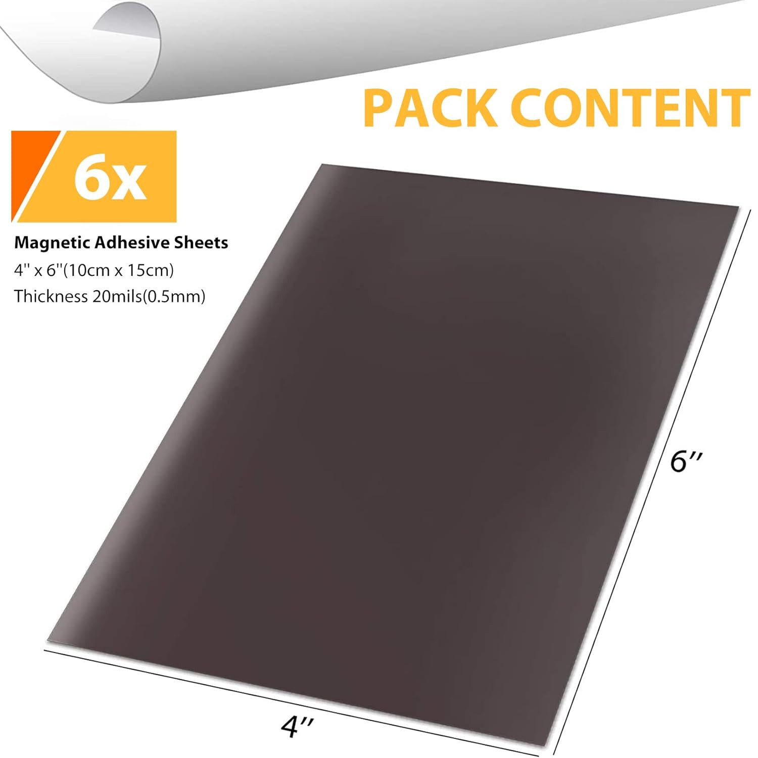 Magnetic Sheets with 3M Adhesive Backing Cut and Customize Flexible Self Adhesiv