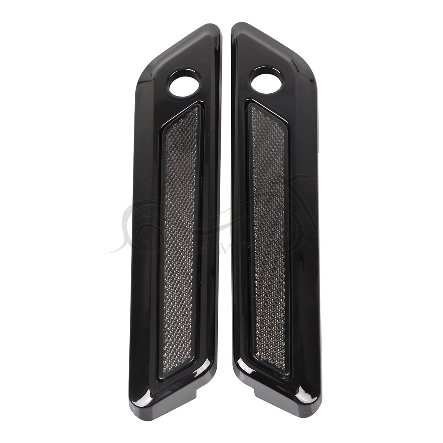 Black Saddle Bag Hinge Latch Covers For Harley Touring Road Street Glide 14-23