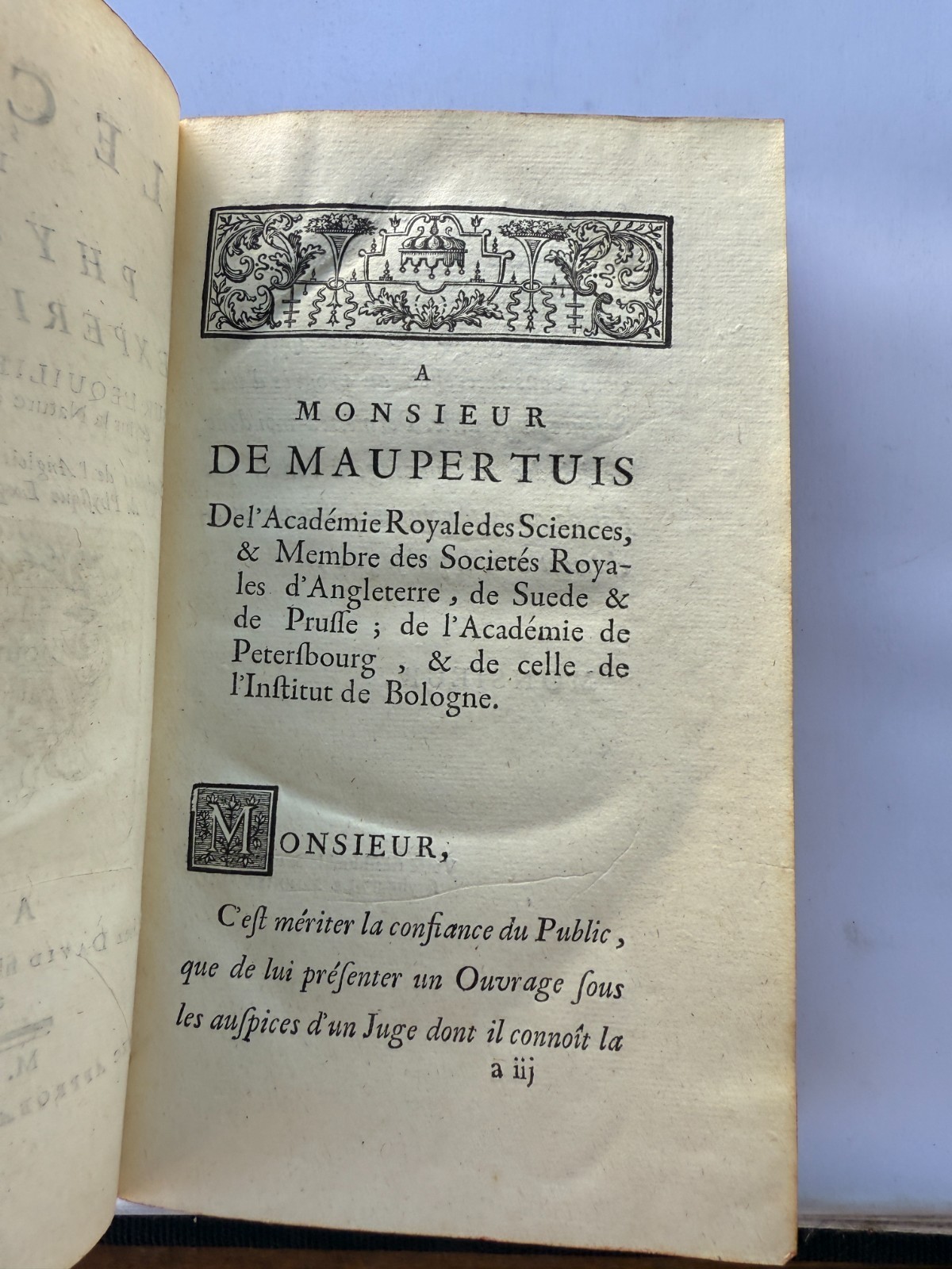 1742 LECONS DE PHYSIQUE EXPERIMENTALE SUR DE EQUILIBRE 6 PLATES VG+ CONDITIONS