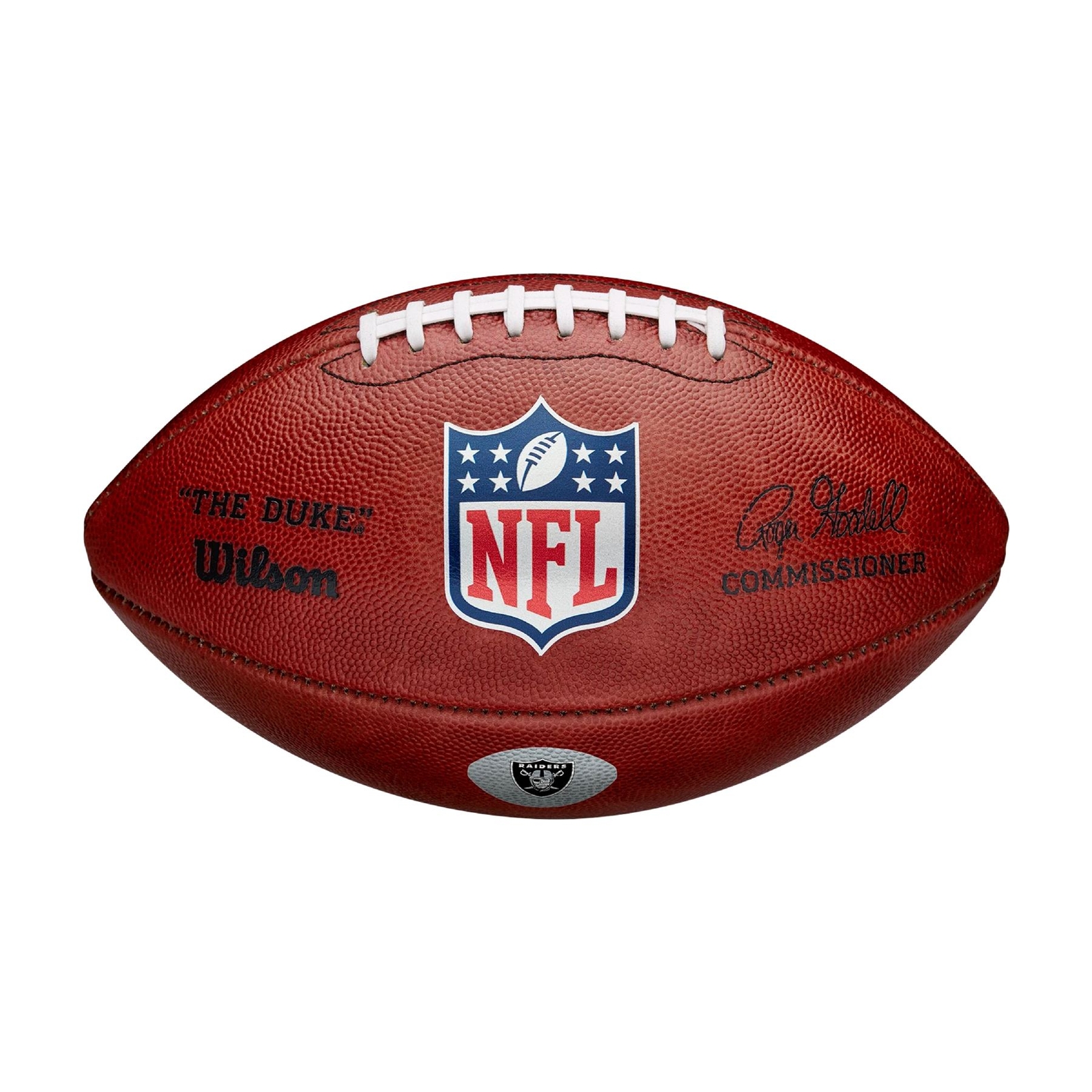 WILSON "THE DUKE" OFFICIAL NFL GAME  FOOTBALL w/ Raiders Logo