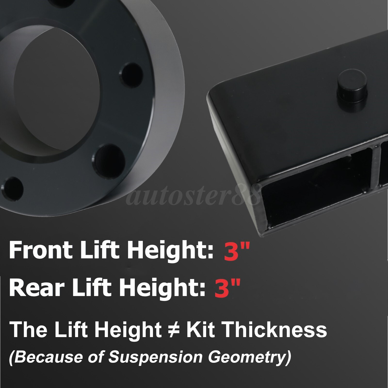 3" Front +3" Rear Leveling lift kit Fit For 2007-2024 Chevy Silverado GMC Sierra