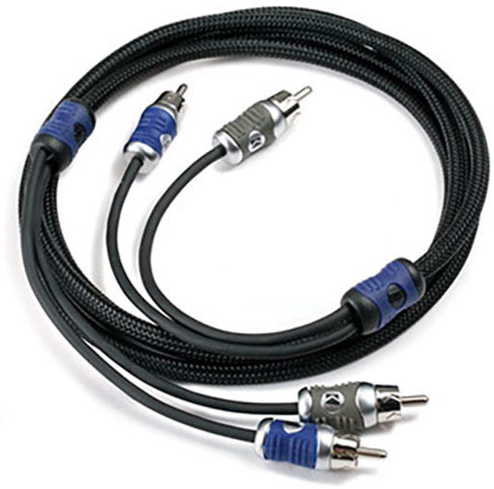 KICKER 46QI21 2-CHANNEL Q-SERIES INTERCONNECT RCA SIGNAL AMPLIFIER CABLE 3.3FT