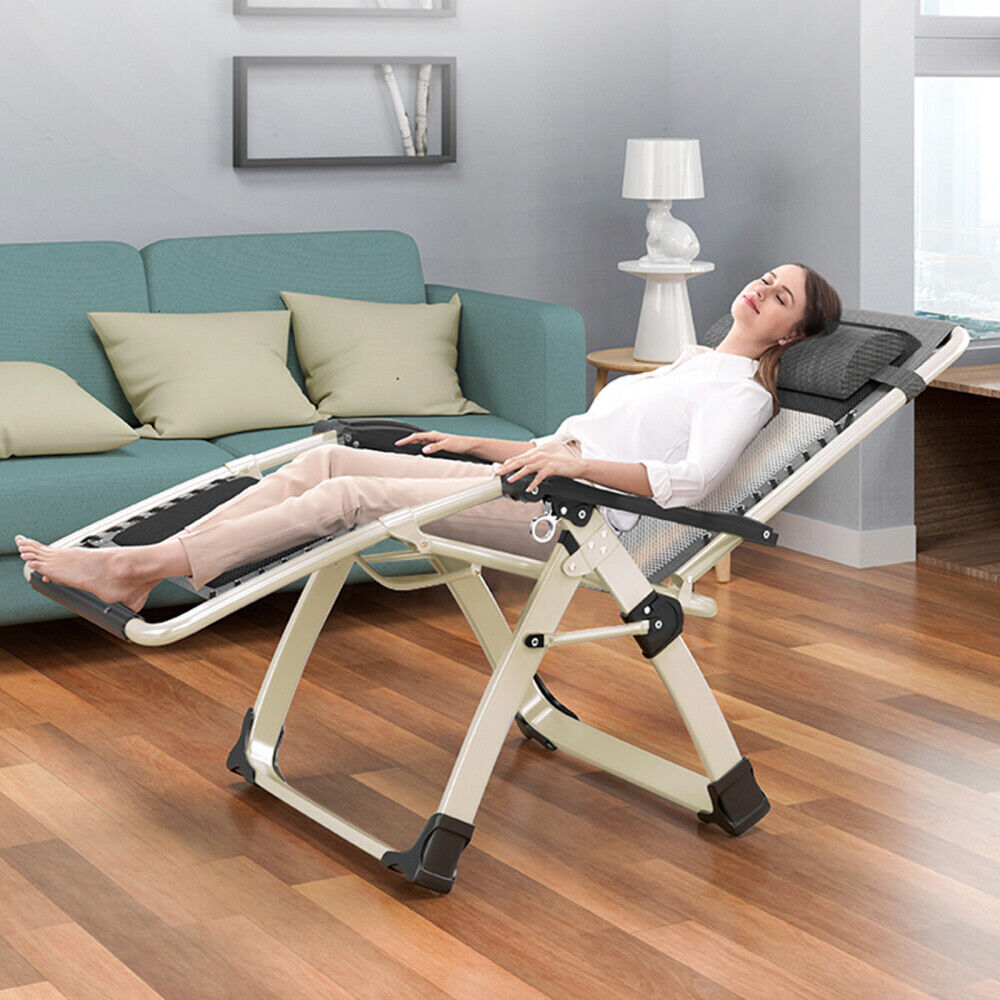 Slsy Zero Gravity Chair Folding Adjustable Reclining Patio Lounge Chair Mattress