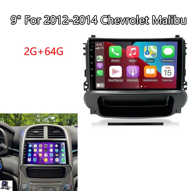 9'' FOR 2012 2013 2014 CHEVROLET MALIBU APPLE CARPLAY CAR GPS STEREO RADIO SWC