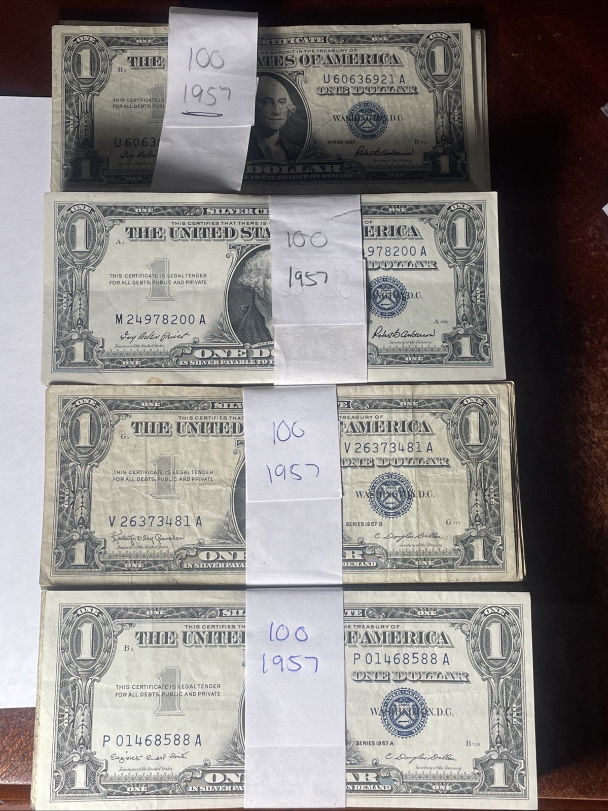 1957 -   $1 REAL NICE SILVER CERTIFICATES