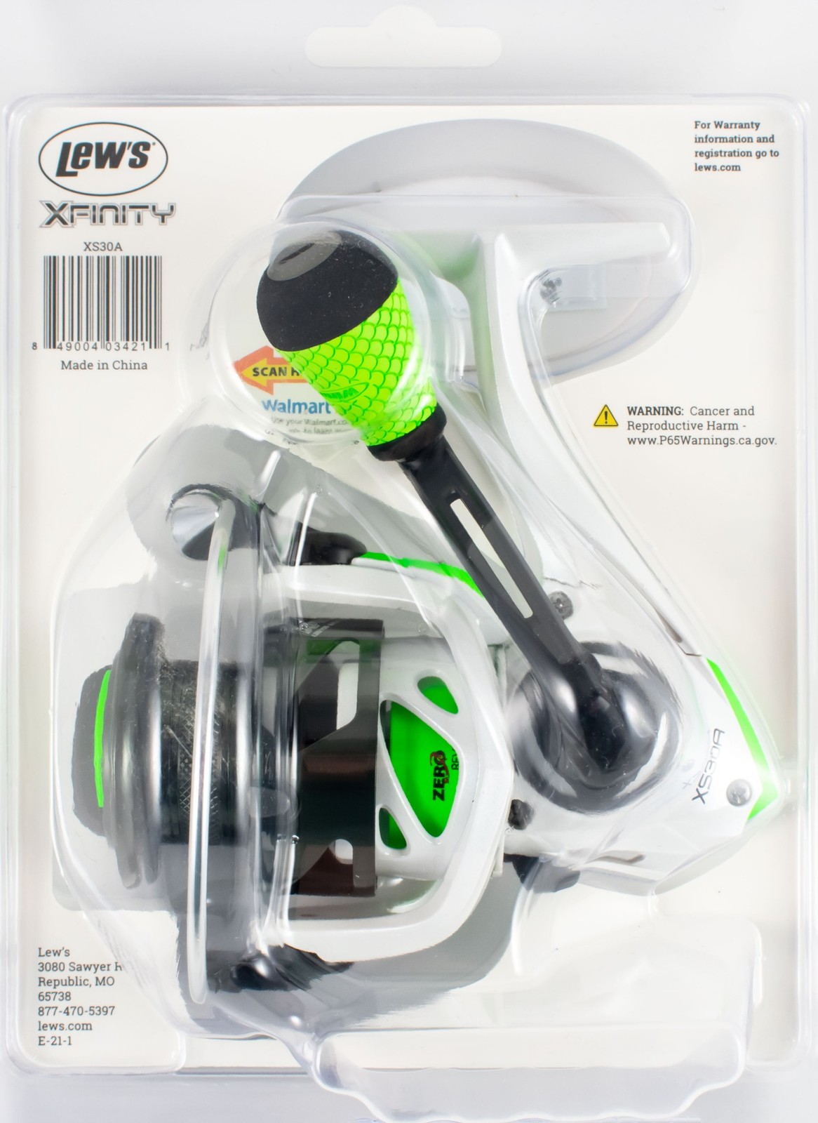 LEW'S XFINITY SPEED SPIN XS30A 6.2:1 SPINNING REEL CLAM PACK
