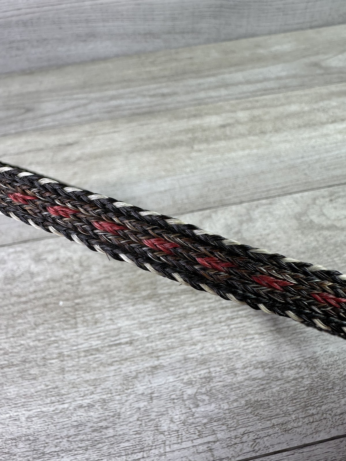 Braided Horsehair Hat Band Western Tack Black Red White Tassel Adjustable