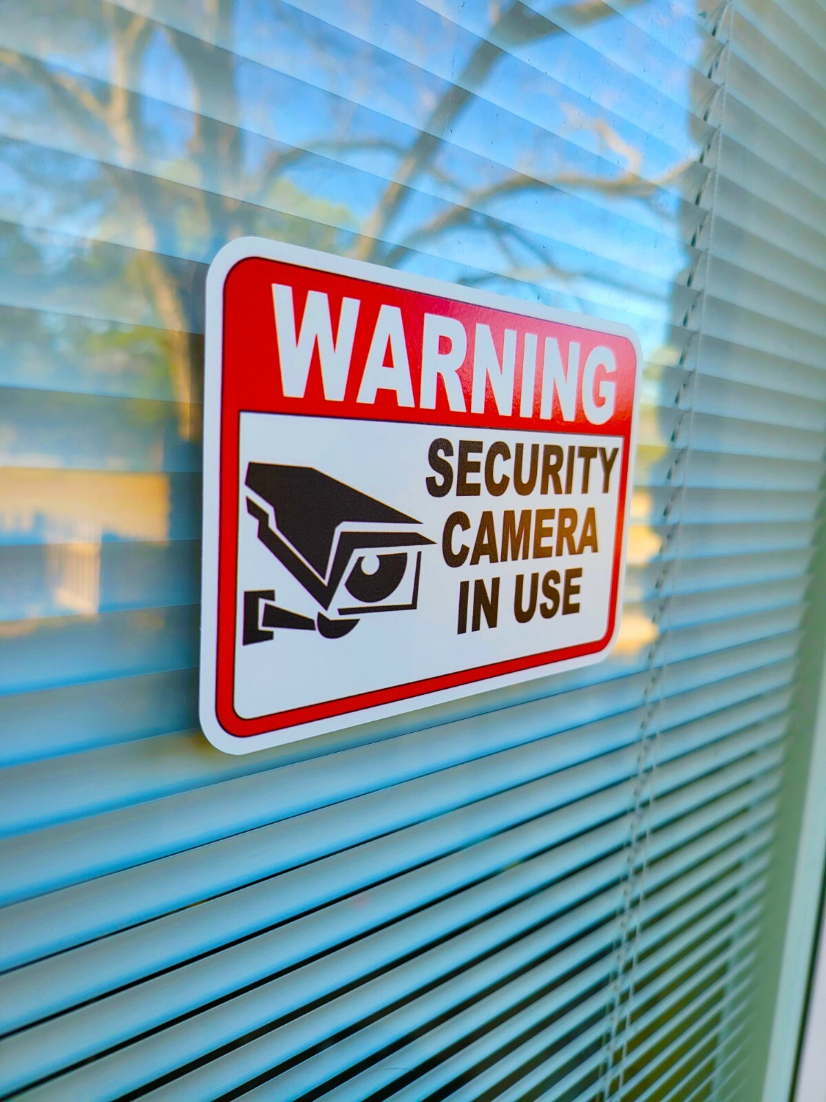 6x Security Video Surveillance Burgler Sticker Decal Warning Sign Camera in Use