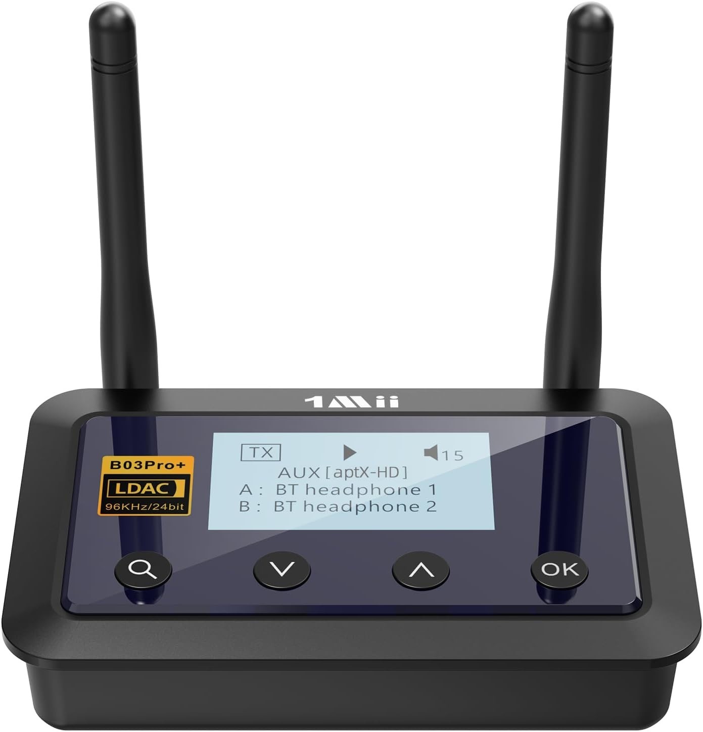 1Mii B03Pro+ Bluetooth 5.3 Transmitter Receiver LDAC aptX TV Adapter