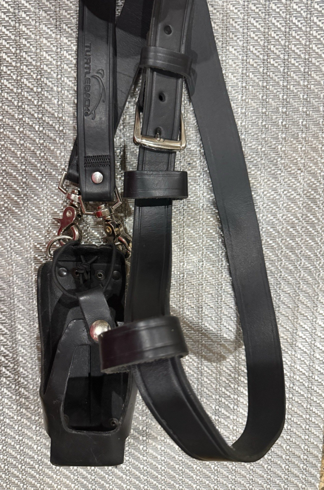 Used Perfect Fit Leather Firefighter Radio Strap