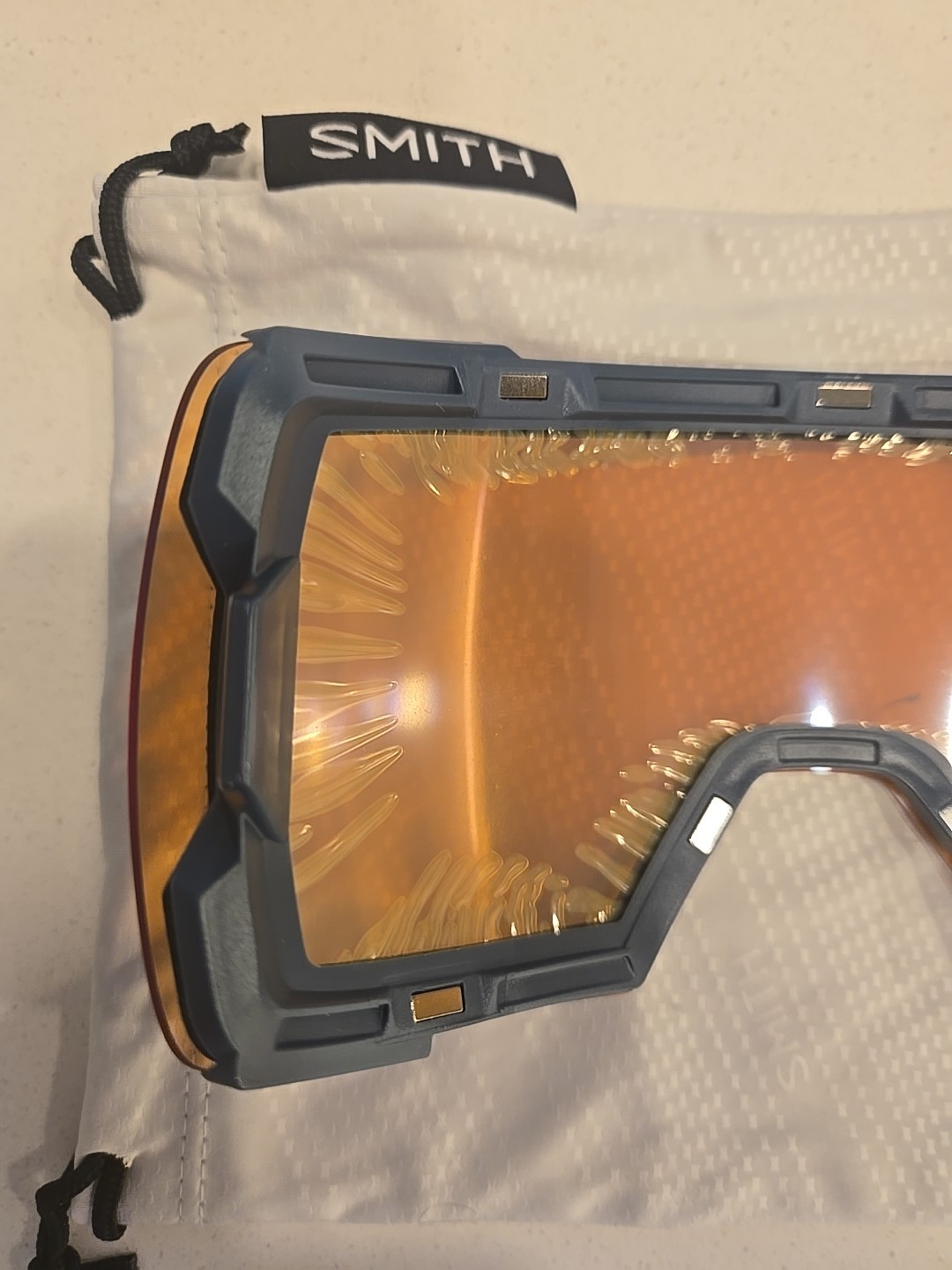 New Smith I/O XL Mag French Navy Mod Goggle Chromapop Storm Rose Flash Lens