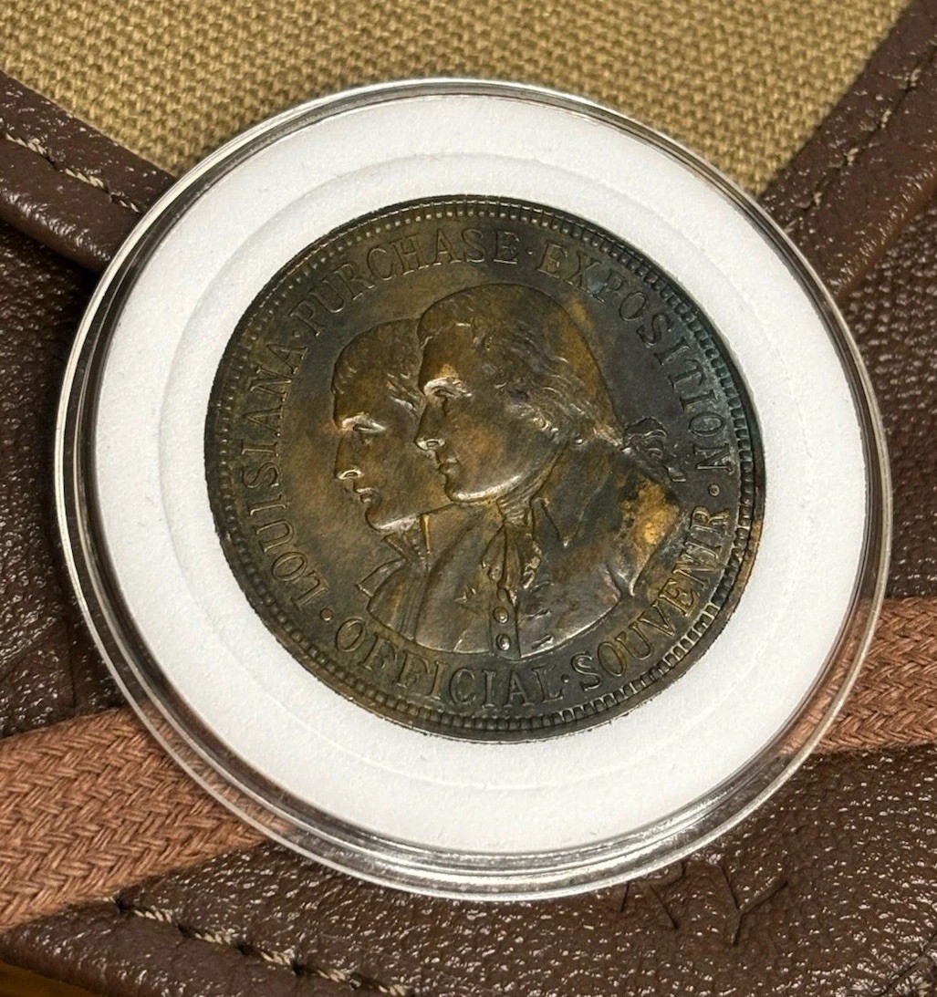 1904 So Called Dollar - Louisiana Purchase Expo  HK 303 Beautiful Bronze Patina