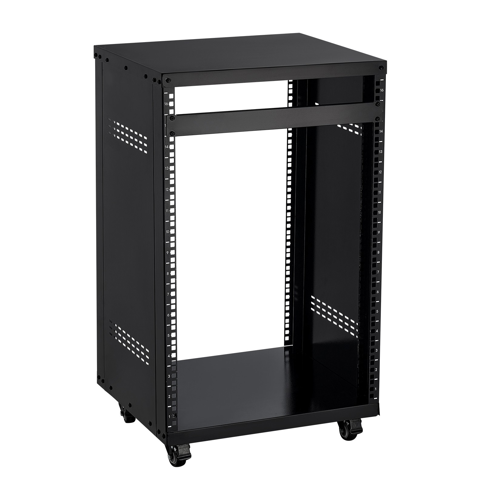 Uimoso 16U AV Rack Stand with 500 lbs Capacity for Network and Studio Equipment