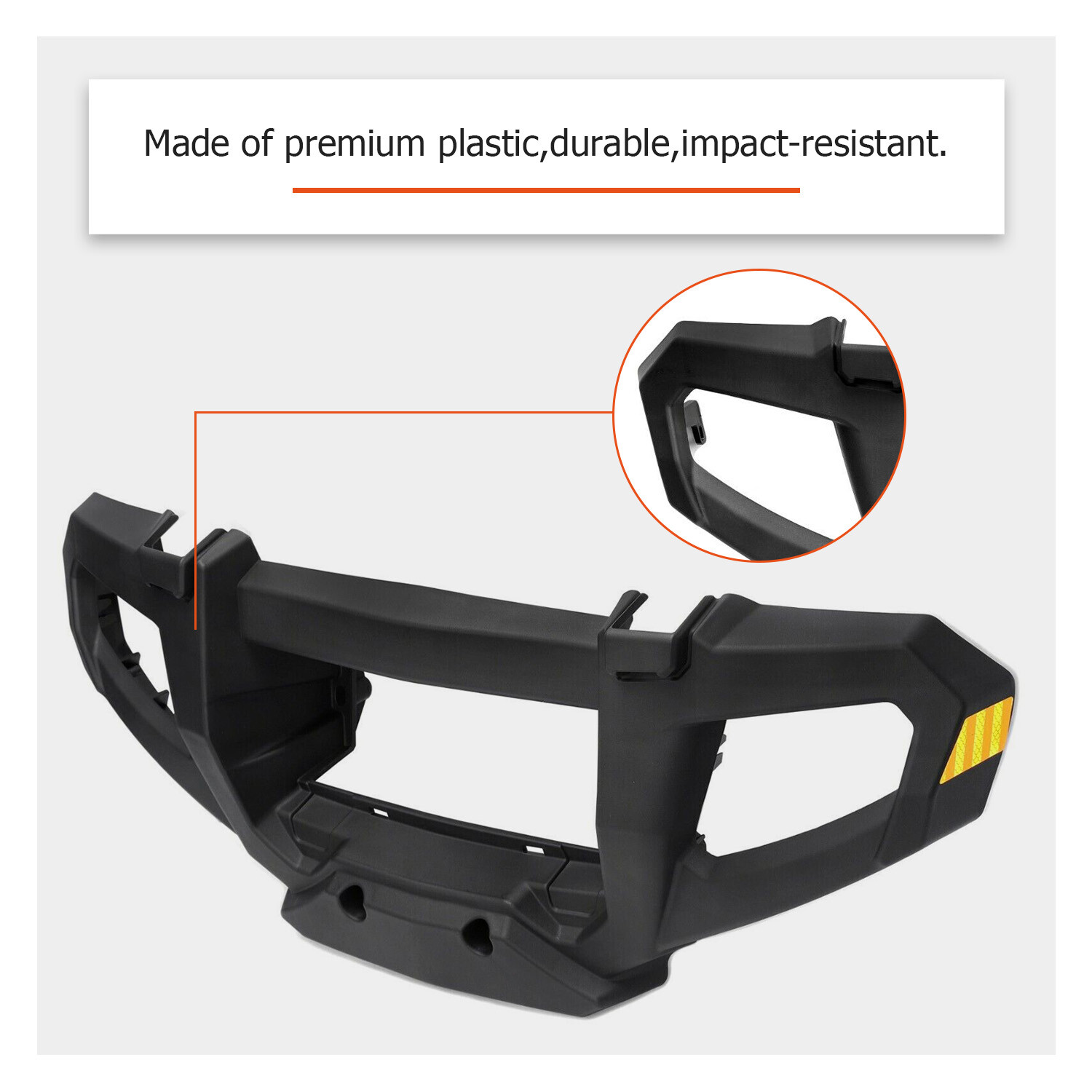 KOJEM Front Bumper for Polaris Sportsman 500 Touring Tractor 2005-10 Guard Black