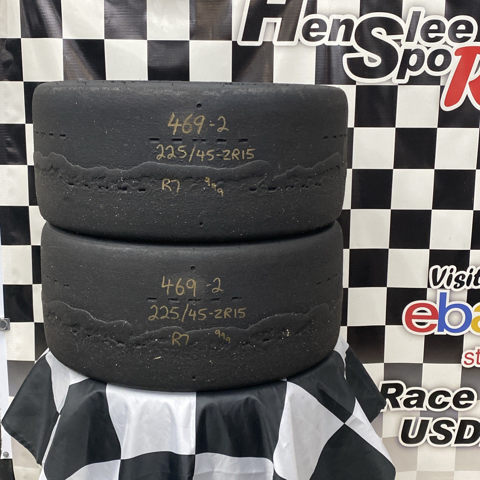 469-2 USDRRT HOOSIER DOT Road Race Tires 225/45-ZR15 R7