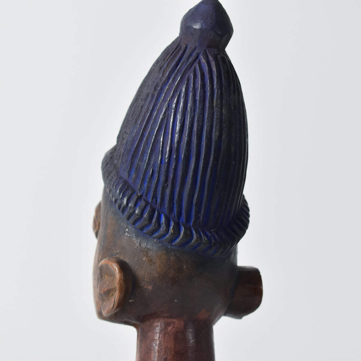 Yoruba Ibeji Female With Coral Necklace Figure Nigeria