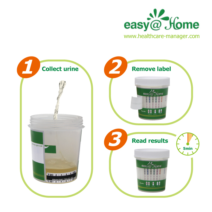 Easy@Home 12 Panel Drug TestCup Kit,1,5,10,25,50,100,200 tests, ECDOA-7124