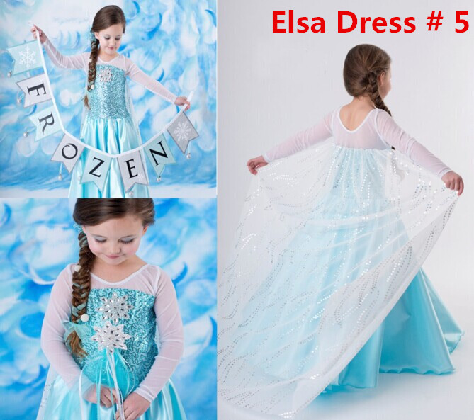 Gorgeous Queen Elsa & Princess Anna Costume Cosplay Party Dress Up