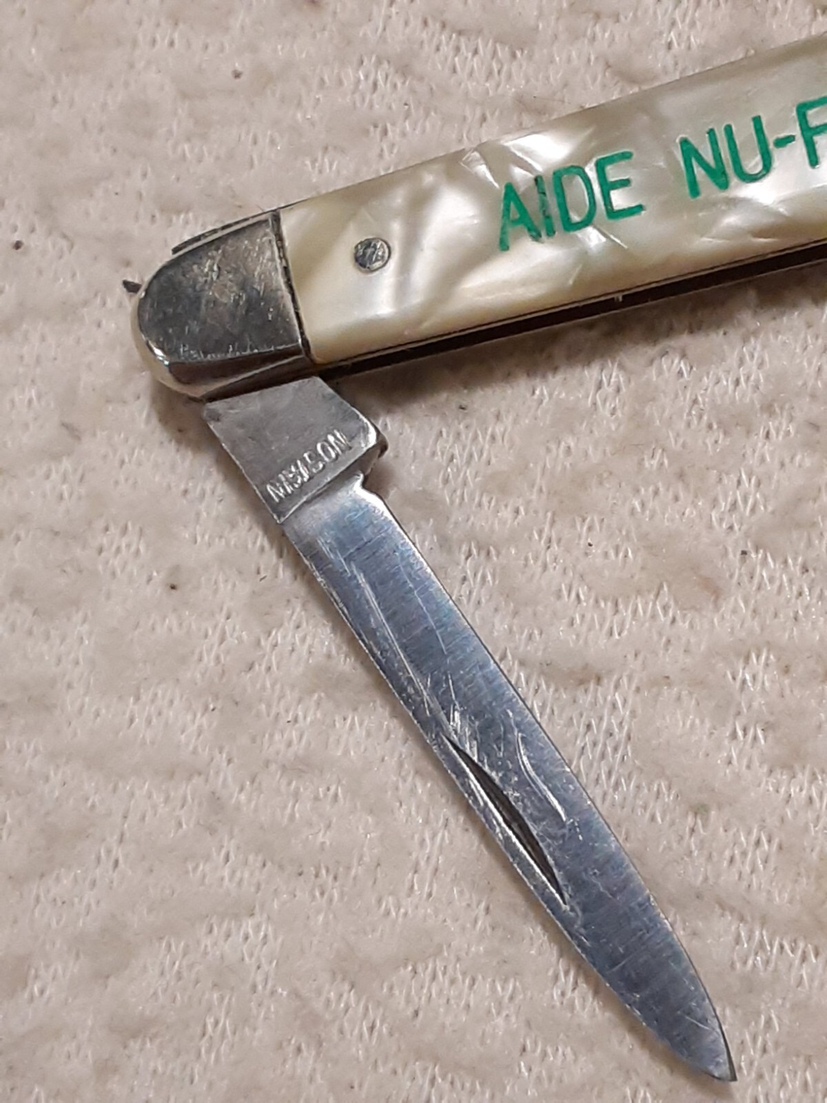 VINTAGE MURCOTT GERMANY ADVERTISING POCKET KNIFE MILLER FERTILIZER CORP BALTO MD