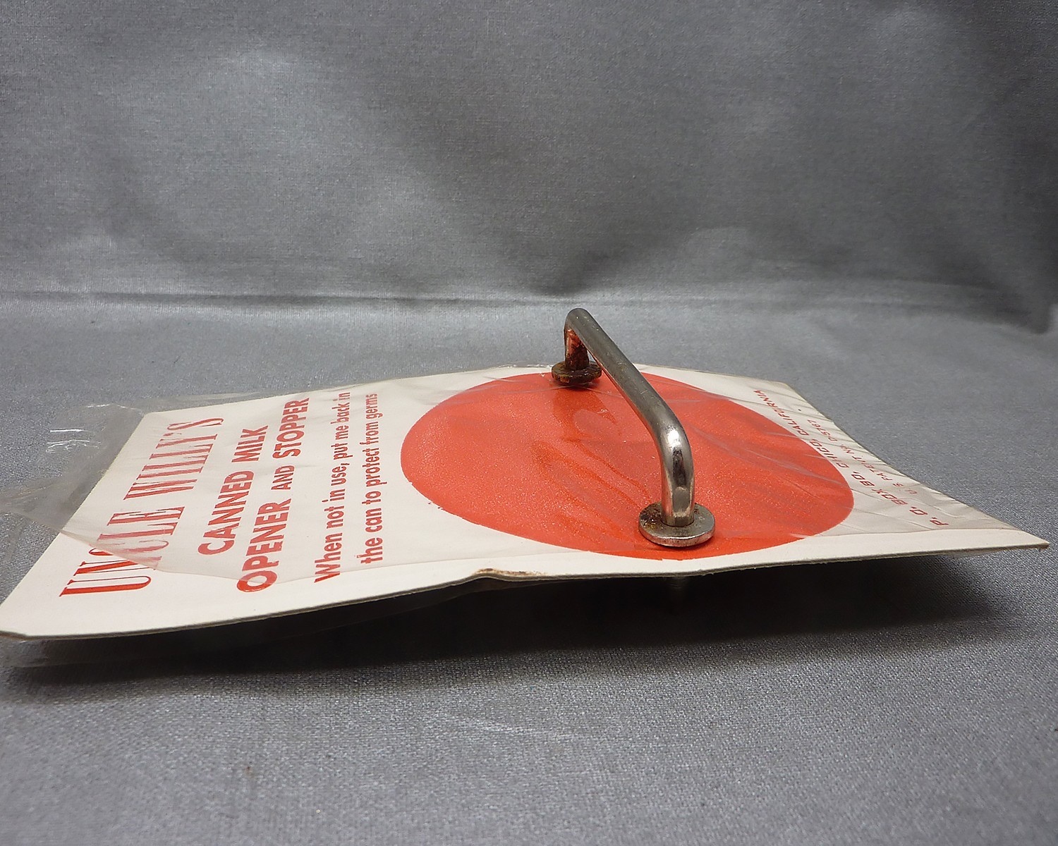 Vintage Uncle Willy's Canned Milk Opener and Stopper, Chico, CA 1950's