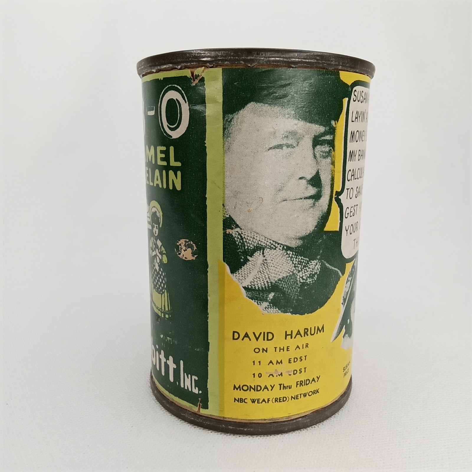 WWII Era 1940s Advertising Coin Bank Bab-O E.T. Babbitt David Harum Radio Drama