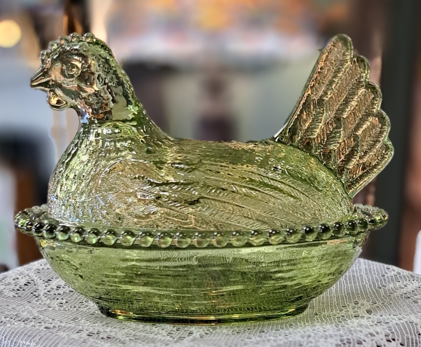 Set of 6 Hen On Nest, COMPLETE SET of Rose's Closet w/ Box, Small Indiana Style