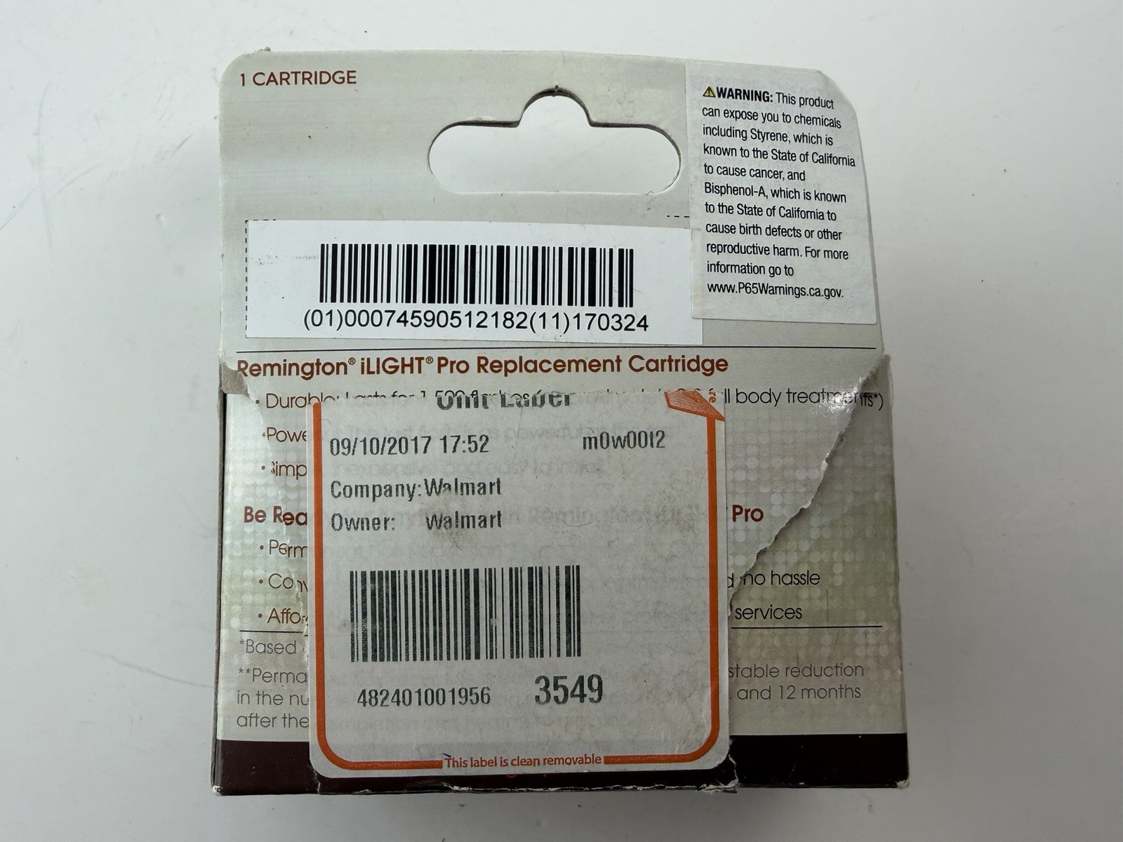 Remington iLIGHT Pro Hair Removal System SP-6000SB Replacement Cartridge OpenBox